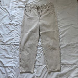 cream jeans